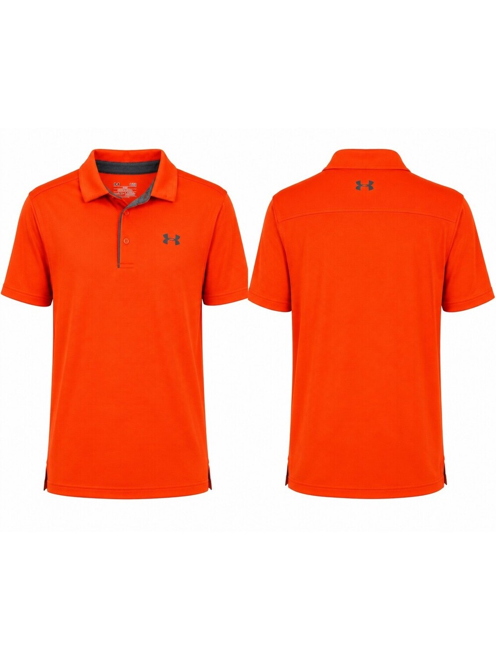 Under Armour Mens Small Orange Short Sleeve Loose Fit Polo Golf New